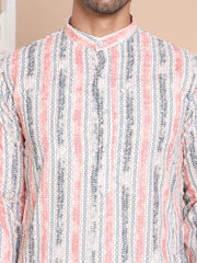 Printed and Emrbroidered Kurtas ( KO 5097Beige )