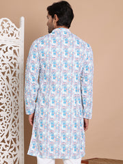 Printed and Emrbroidered Kurtas ( KO 5097Blue )