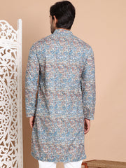 Printed and Emrbroidered Kurtas ( KO 5097Olive )