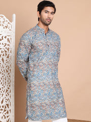 Printed and Emrbroidered Kurtas ( KO 5097Olive )