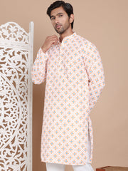 Printed and Emrbroidered Kurtas ( KO 5097Orange )