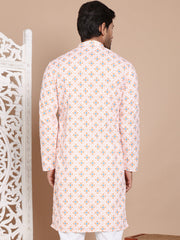 Printed and Emrbroidered Kurtas ( KO 5097Orange )