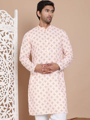 Printed and Emrbroidered Kurtas ( KO 5097Orange )