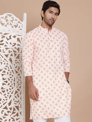 Printed and Emrbroidered Kurtas ( KO 5097Orange )