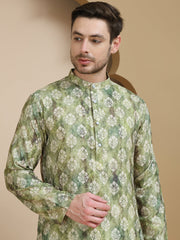 Digital Printed Kurtas for Men ( KO 5104 Green )