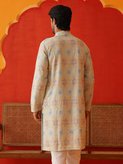 Embroidered Staight Kurtas For Men ( KO 5130Sky )