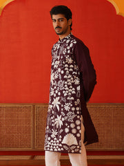 Embroidered Straight Kurtas. ( KO 5137Purple )