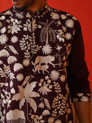 Embroidered Straight Kurtas. ( KO 5137Purple )