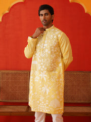 Embroidered Straight Kurtas. ( KO 5137Yellow )