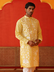 Embroidered Straight Kurtas. ( KO 5137Yellow )
