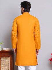 Solid Cotton Kurtas for Men ( KO 5144Mustard )