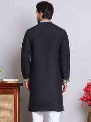 Floral Embroidered and Sequins Kurtas ( KO 5147Black )