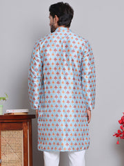 Digital Printed Straight Kurtas ( KO 5148Blue )