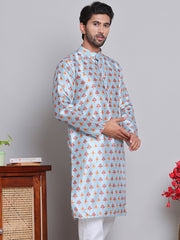 Digital Printed Straight Kurtas ( KO 5148Blue )