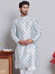 Digital Printed Straight Kurtas ( KO 5148Firozi )