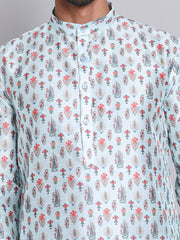 Digital Printed Straight Kurtas ( KO 5148Firozi )
