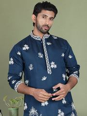 Floral Embroidered and Sequins Kurtas ( ko 5151Peacock )