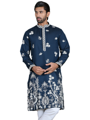 Floral Embroidered and Sequins Kurtas ( ko 5151Peacock )