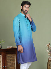 Sequins and Ombre Design Kurtas For Men ( ko 5154Blue )