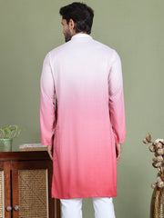 Sequins and Ombre Design Kurtas For Men ( ko 5154Coral )