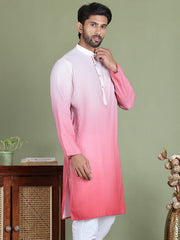 Sequins and Ombre Design Kurtas For Men ( ko 5154Coral )