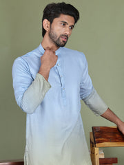 Sequins and Ombre Design Kurtas For Men ( ko 5154Firozi )
