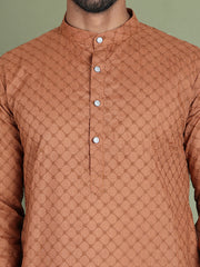 Chikankari Pure Cotton Kurtas ( ko 5158Brown )