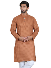 Chikankari Pure Cotton Kurtas ( ko 5158Brown )