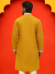 Embroidered & Sequins Kurtas For Men ( KO 5226 Mustard )