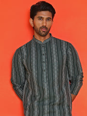 Self Design Straight Kurta For Men ( KO 5232 Olive )