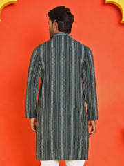 Self Design Straight Kurta For Men ( KO 5232 Olive )