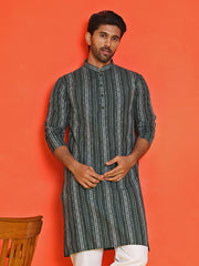 Self Design Straight Kurta For Men ( KO 5232 Olive )