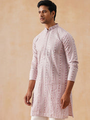 Pink Kurta with White Thread Embroidery ( KO 5280 Magenta )