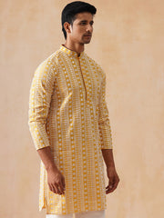 Sunshine Mustard Kurta with White Thread Embroidery ( KO 5280 Mustard )