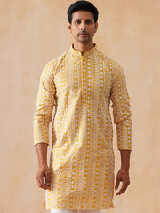 Sunshine Mustard Kurta with White Thread Embroidery ( KO 5280 Mustard )
