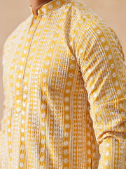 Sunshine Mustard Kurta with White Thread Embroidery ( KO 5280 Mustard )