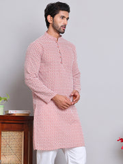 Floral Embroidered Kurtas ( INKOO 626Coral )