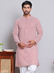 Floral Embroidered Kurtas ( INKOO 626Coral )