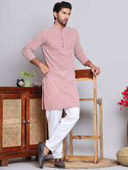 Floral Embroidered Kurtas ( INKOO 626Coral )