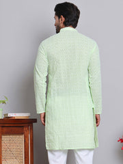 Floral Embroidered Kurtas ( INKOO 626Green )