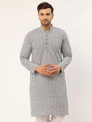 Men's Embroiderd Kurtas ( KO 626 Grey )