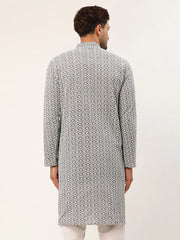Men's Embroiderd Kurtas ( KO 626 Grey )