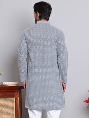 Floral Embroidered Kurtas ( INKOO 626Grey )