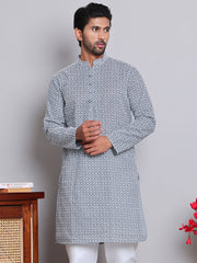 Floral Embroidered Kurtas ( INKOO 626Grey )