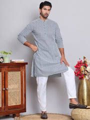 Floral Embroidered Kurtas ( INKOO 626Grey )