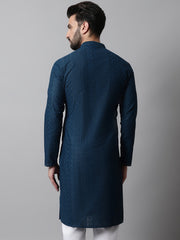 Men's Embroiderd Kurtas ( KO 640Teal )