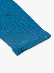 Men Blue Chikankari Embroidered and Sequence Kurta Only ( KO 678 Peacock )
