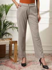 women sharp slim fit cotton formal trouser 2