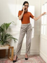women sharp slim fit cotton formal trouser 2