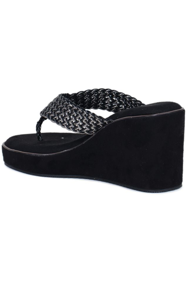 Shezone - Fashion Open Back Sandal 3 inches Wedge Heels